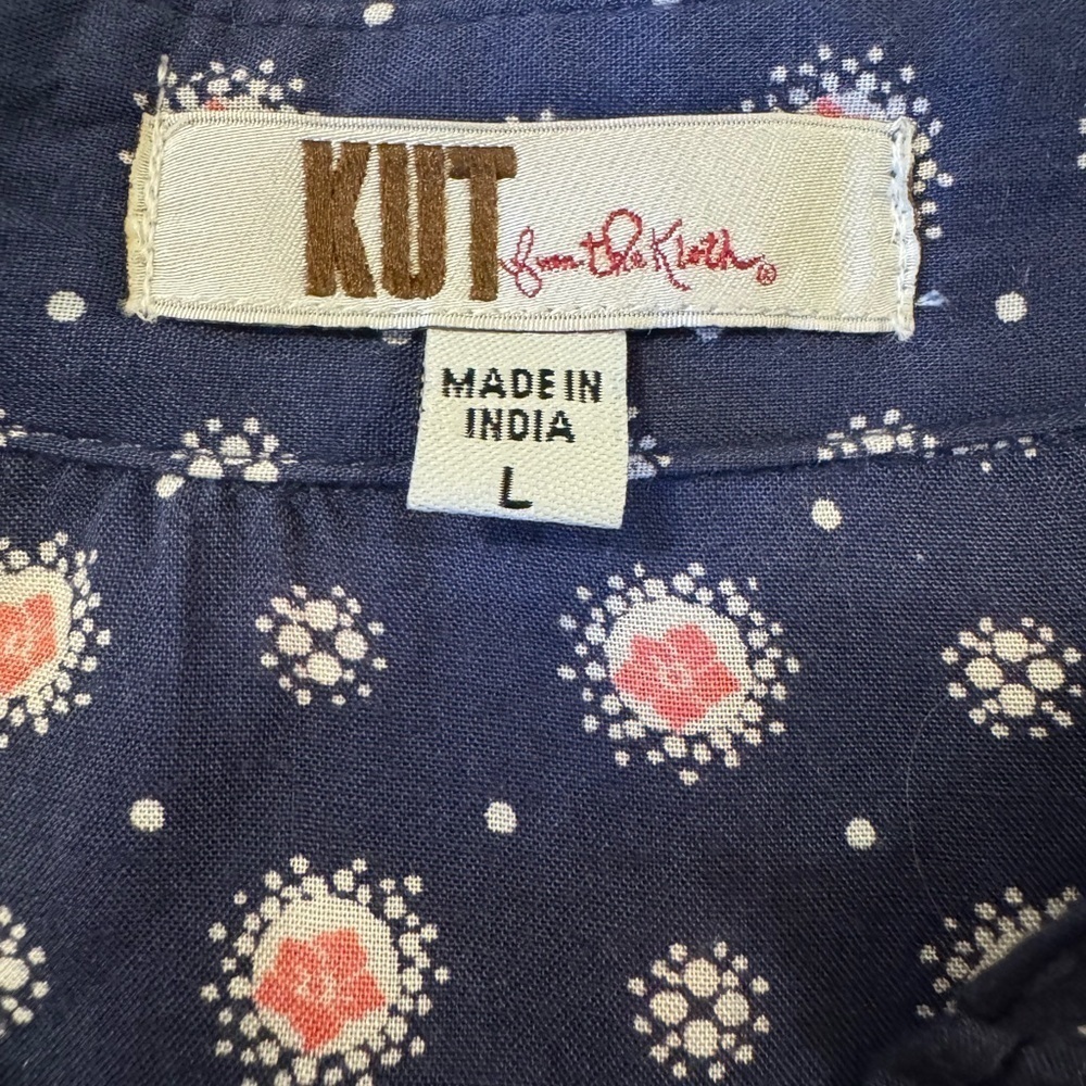 Kut from the Kloth button up floral shirt Size L - Picture 3 of 9